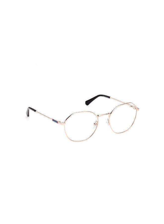 غانت نظارة طبية بشكل جيومتريك للرجال بأذرع معدنية GA3256  مقاس 53 - روزجولد لامع - Image 1